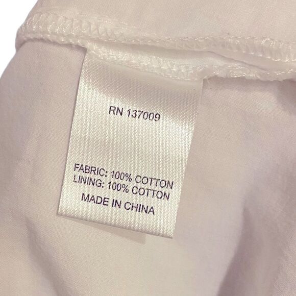 Annie Griffin Sz M White Boho Peasant Embroidered Floral Relaxed Flowy Blouse - Picture 6 of 7